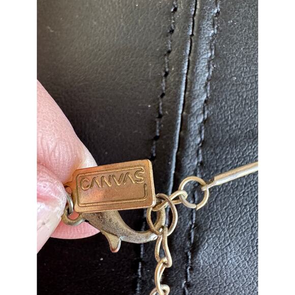 Gold toned necklace with dangle cha cha by Canvas. 35” + 3” ext - Picture 4 of 7